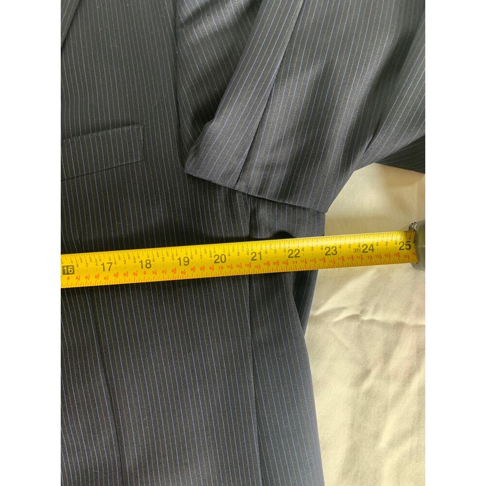 Hickey Freeman x Loro Piana 100% Worsted Wool Navy Pinstripe 2-Piece Suit 44L - Picture 16 of 16